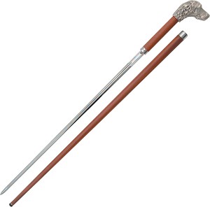 PC2132 DOG HEAD SWORD CANE 